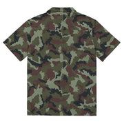 DPM Irish Woodland CAMO Unisex Short-Sleeve Button Shirt - Button-Up