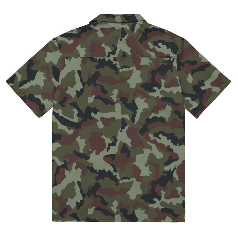 DPM Irish Woodland CAMO Unisex Short-Sleeve Button Shirt - Button-Up