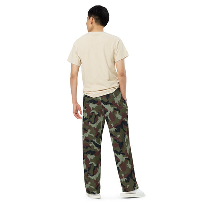 Irish DPM Woodland CAMO unisex wide-leg pants - Wide-leg Pants