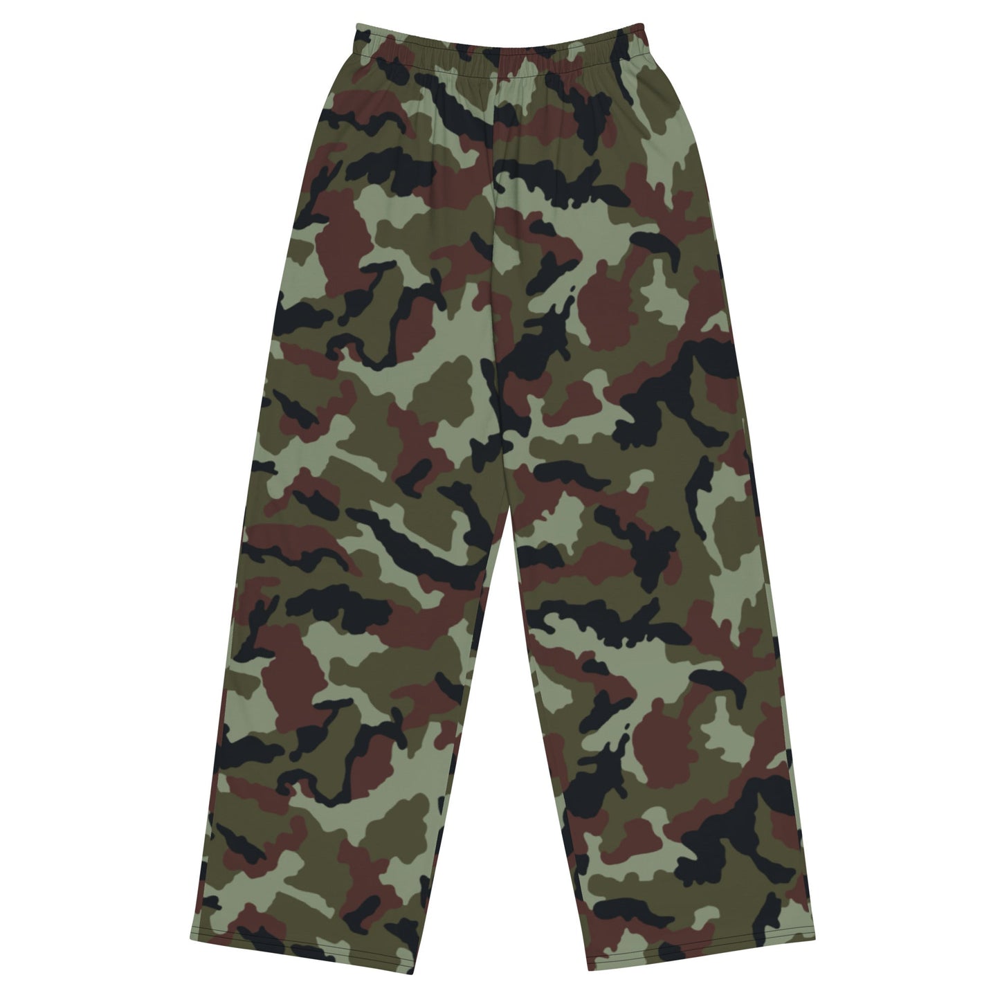 Irish DPM Woodland CAMO unisex wide-leg pants - 2XS - Wide-leg Pants