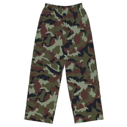 Irish DPM Woodland CAMO unisex wide-leg pants - 2XS - Wide-leg Pants
