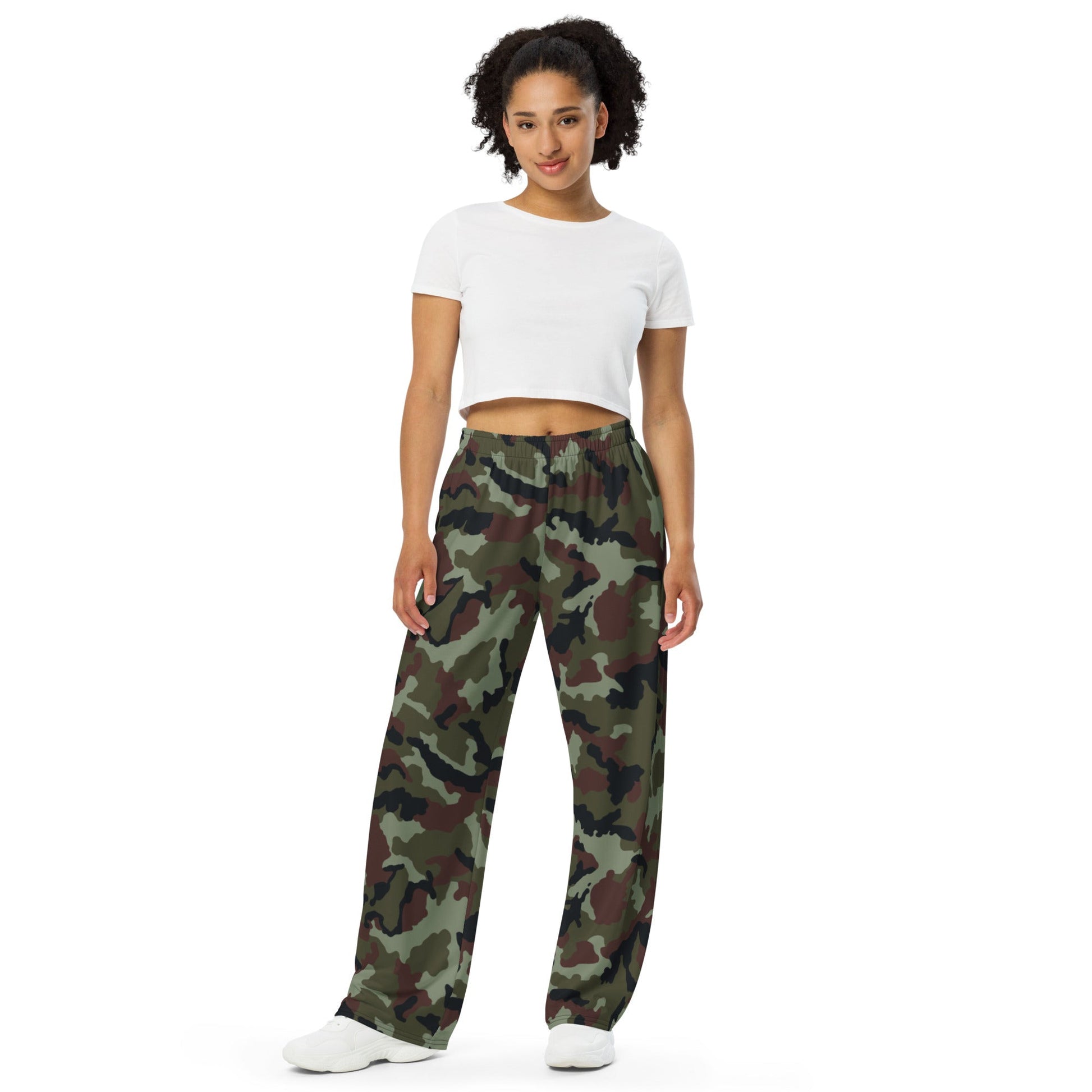 Irish DPM Woodland CAMO unisex wide-leg pants - Wide-leg Pants