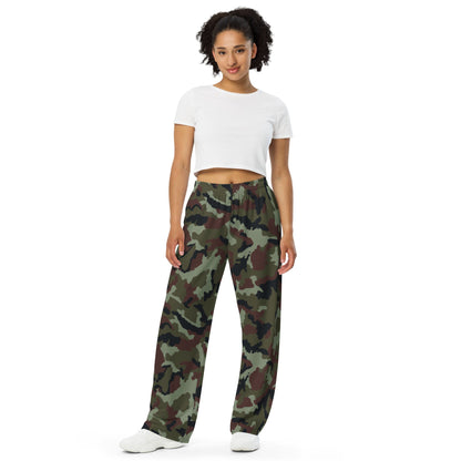 Irish DPM Woodland CAMO unisex wide-leg pants - Wide-leg Pants