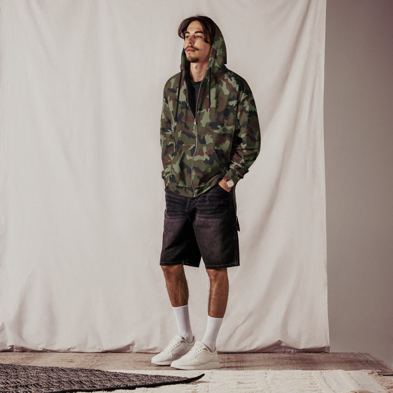 DPM Irish Woodland CAMO Unisex Zip Hoodie