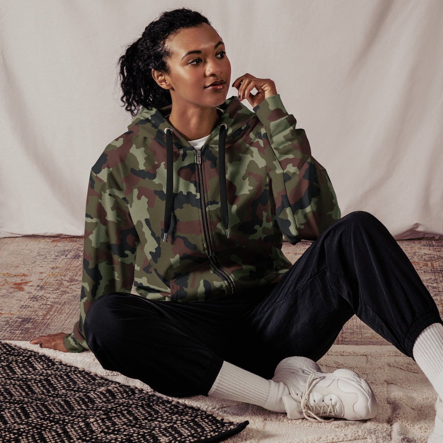 Irish DPM Woodland CAMO Unisex zip hoodie - Zip Hoodies