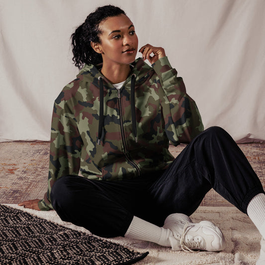 Irish DPM Woodland CAMO Unisex zip hoodie - Zip Hoodies