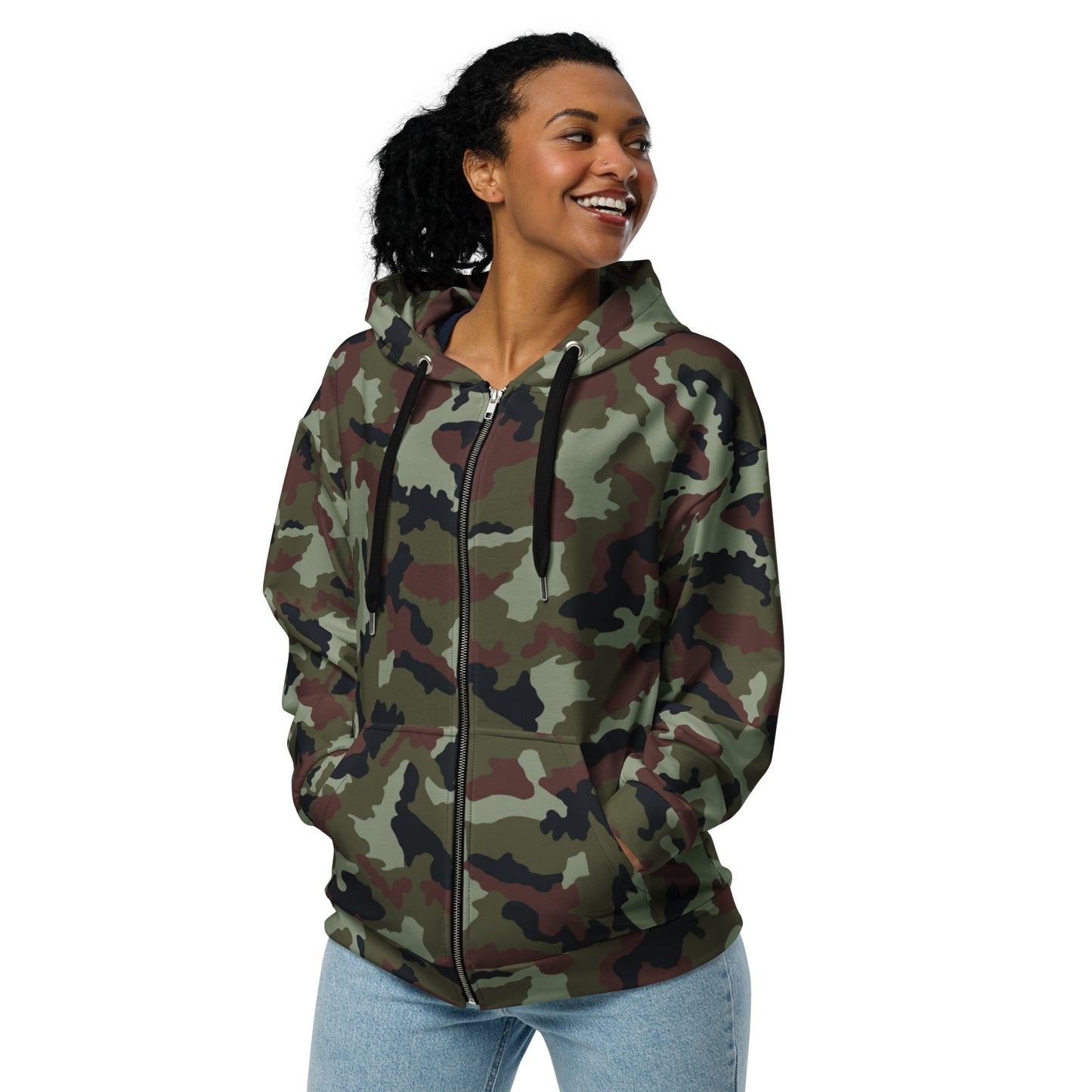 Irish DPM Woodland CAMO Unisex zip hoodie - Zip Hoodies