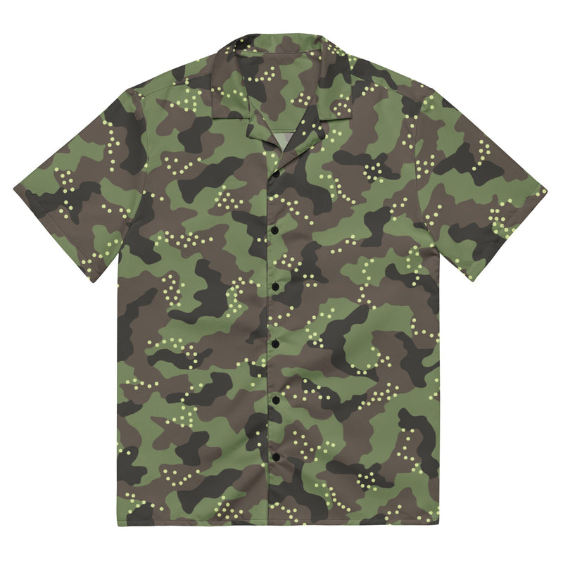 Mitznefet Helmet Cover CAMO Unisex Short-Sleeve Button Shirt - 2XS - Button-Up