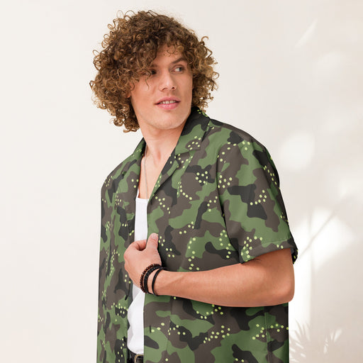 Mitznefet Helmet Cover CAMO Unisex Short-Sleeve Button Shirt - Button-Up