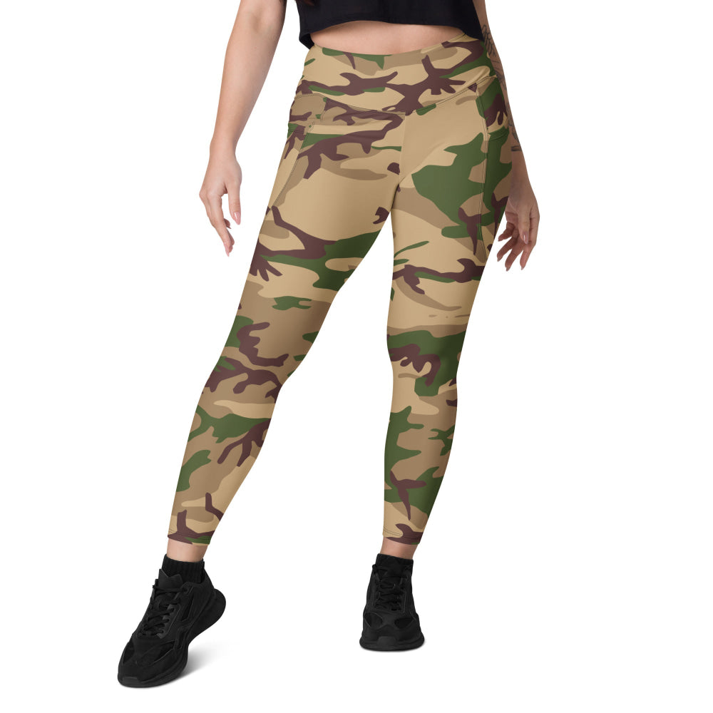 Italian Mimetico Deserto CAMO Leggings with pockets - Womens With Pockets