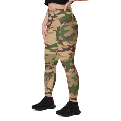 Italian Mimetico Deserto CAMO Leggings with pockets - Womens With Pockets