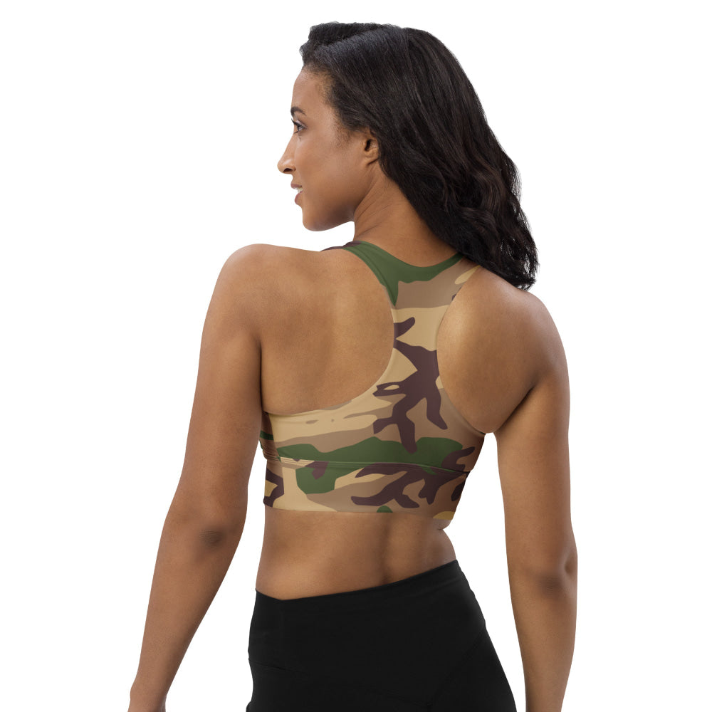 Italian Mimetico Deserto CAMO Longline sports bra - Womens Sports Bra