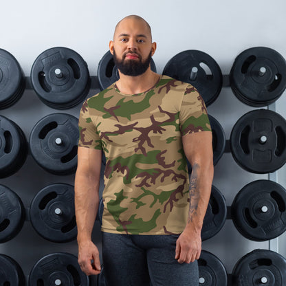 Italian Mimetico Deserto CAMO Mens Athletic T-shirt - XS - T-Shirts