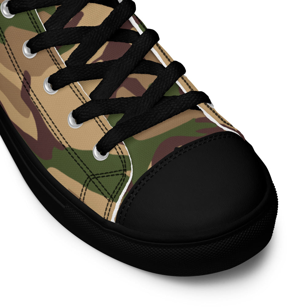 Italian Mimetico Deserto CAMO Men’s high top canvas shoes - Mens High Top Canvas Shoes