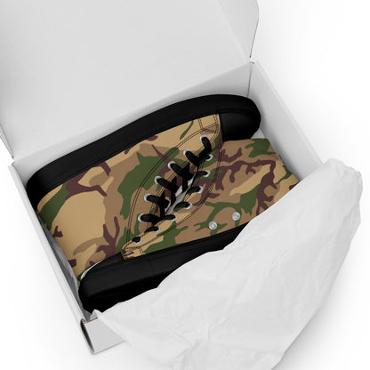 Italian Mimetico Deserto CAMO Men’s high top canvas shoes - Mens High Top Canvas Shoes