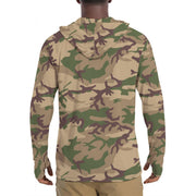 Italian Mimetico Deserto Mens Sunscreen Sports Hoodie With Thumb Holes