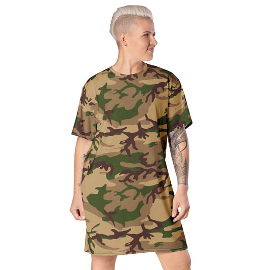 Italian Mimetico Deserto CAMO T-shirt dress - 2XS - Womens T-Shirt Dress