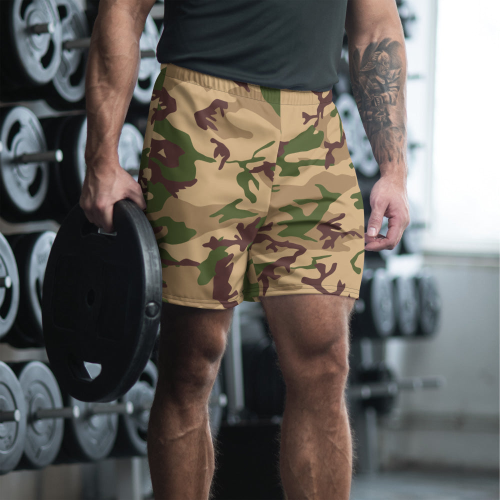 Italian Mimetico Deserto CAMO Unisex Athletic Long Shorts - XS