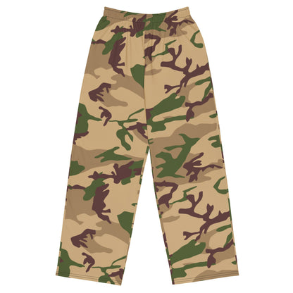 Italian Mimetico Deserto CAMO unisex wide-leg pants - 2XS - Unisex Wide-Leg Pants