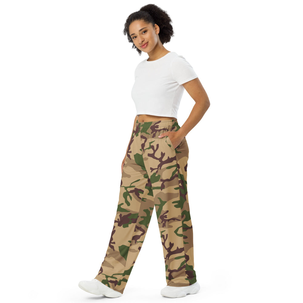 Italian Mimetico Deserto CAMO unisex wide-leg pants - Unisex Wide-Leg Pants