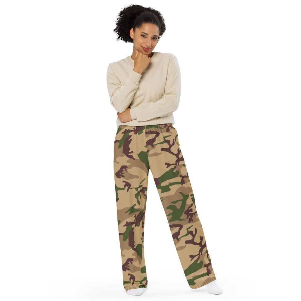 Italian Mimetico Deserto CAMO unisex wide-leg pants - Unisex Wide-Leg Pants