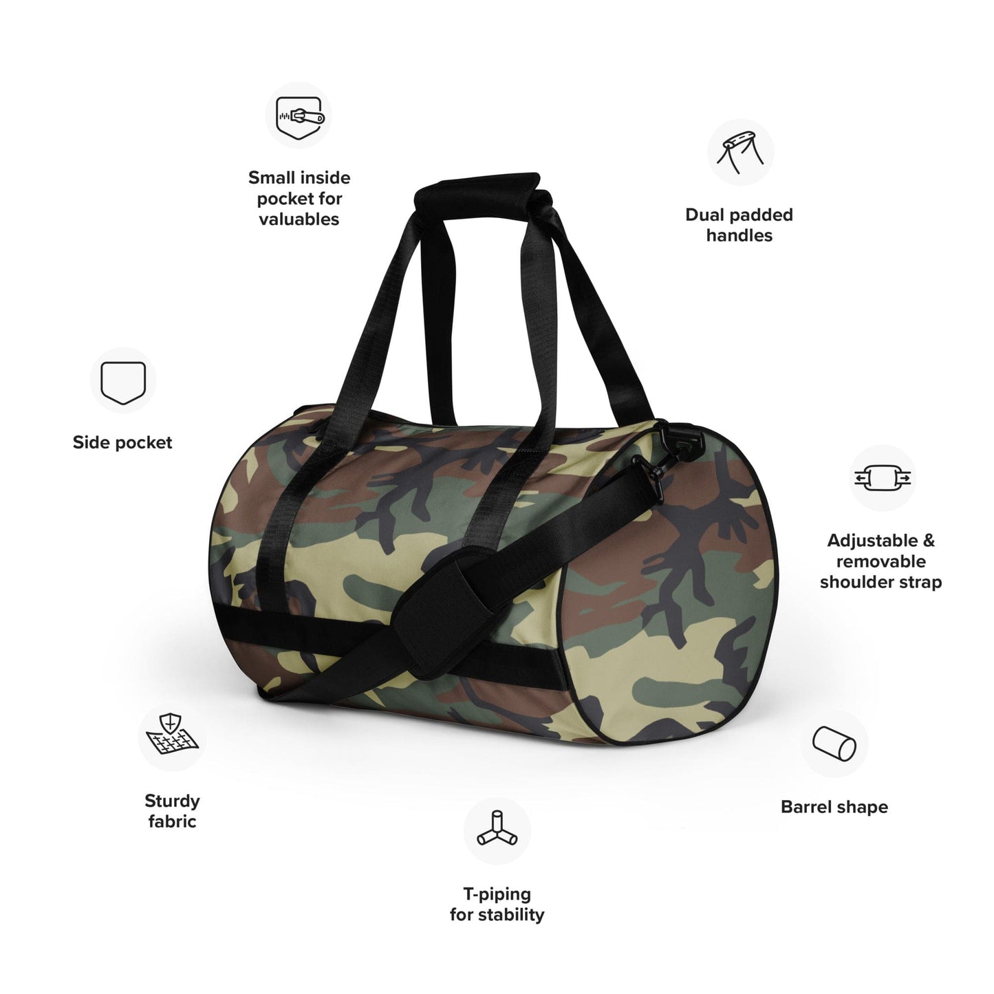 Italian Mimetico Roma 90 Woodland CAMO gym bag - Gym Bag