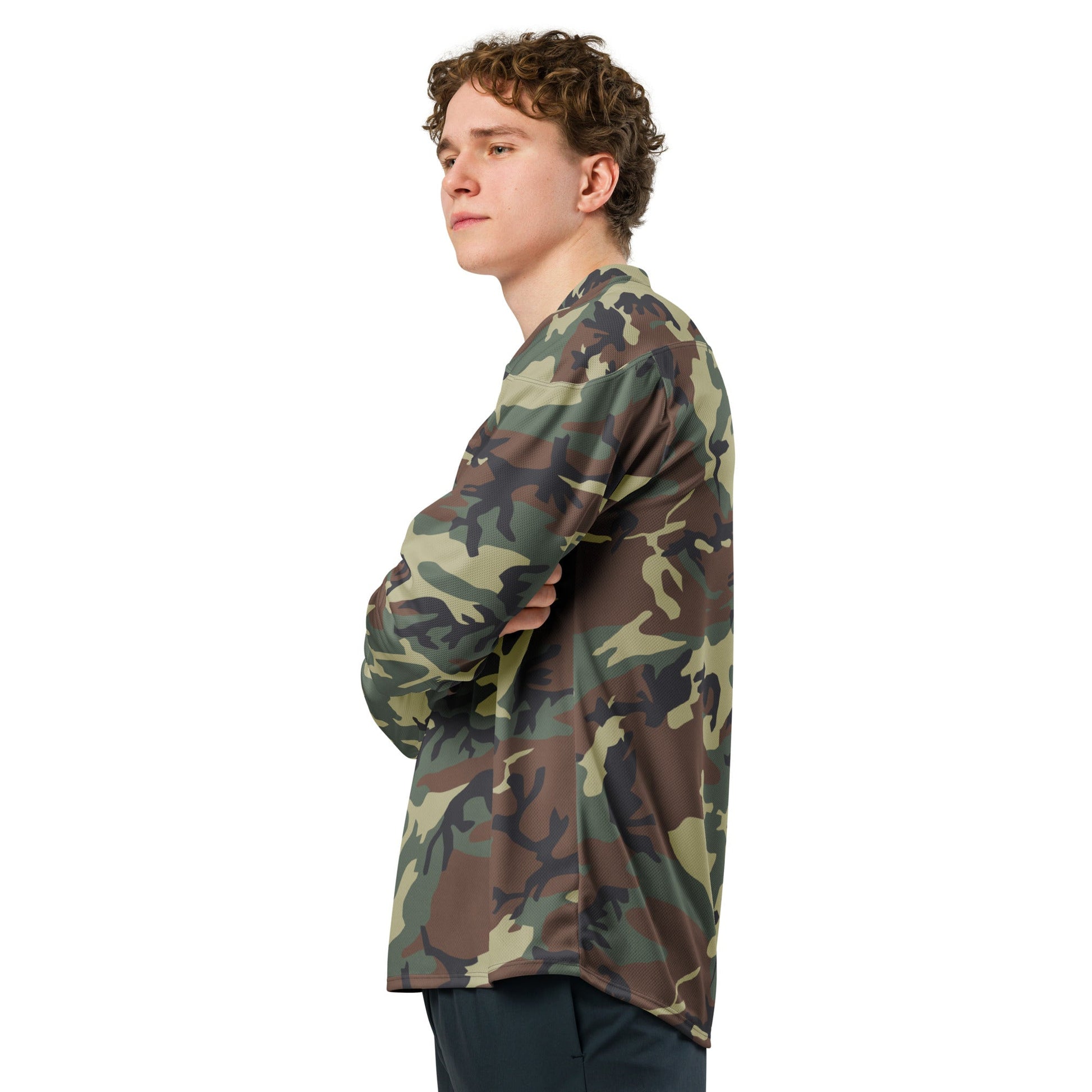 Italian Mimetico Roma 90 Woodland CAMO hockey fan jersey - 2XS - Hockey Jerseys