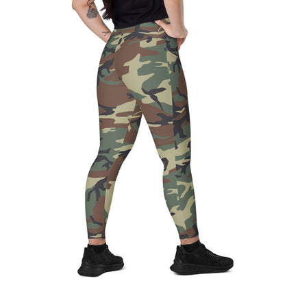 Italian Mimetico Roma 90 Woodland CAMO Leggings with pockets - 2XS - Womens With Pockets