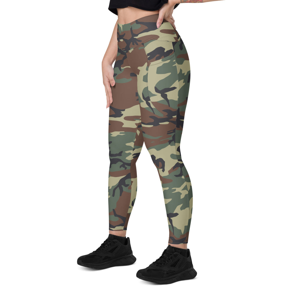 Italian Mimetico Roma 90 Woodland CAMO Leggings with pockets - Womens With Pockets