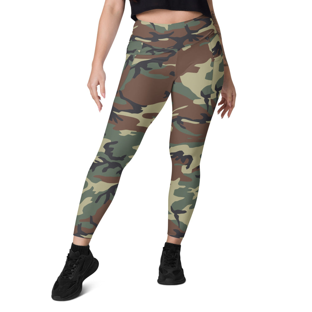 Italian Mimetico Roma 90 Woodland CAMO Leggings with pockets - Womens With Pockets