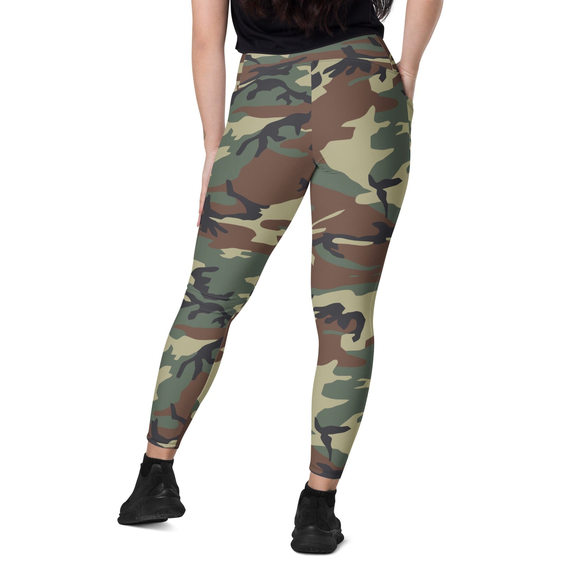 Italian Mimetico Roma 90 Woodland CAMO Leggings with pockets - Womens With Pockets