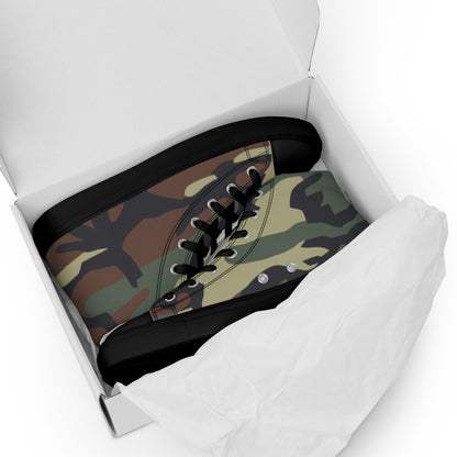 Italian Mimetico Roma 90 Woodland CAMO Men’s high top canvas shoes - Mens High Top Canvas Shoes