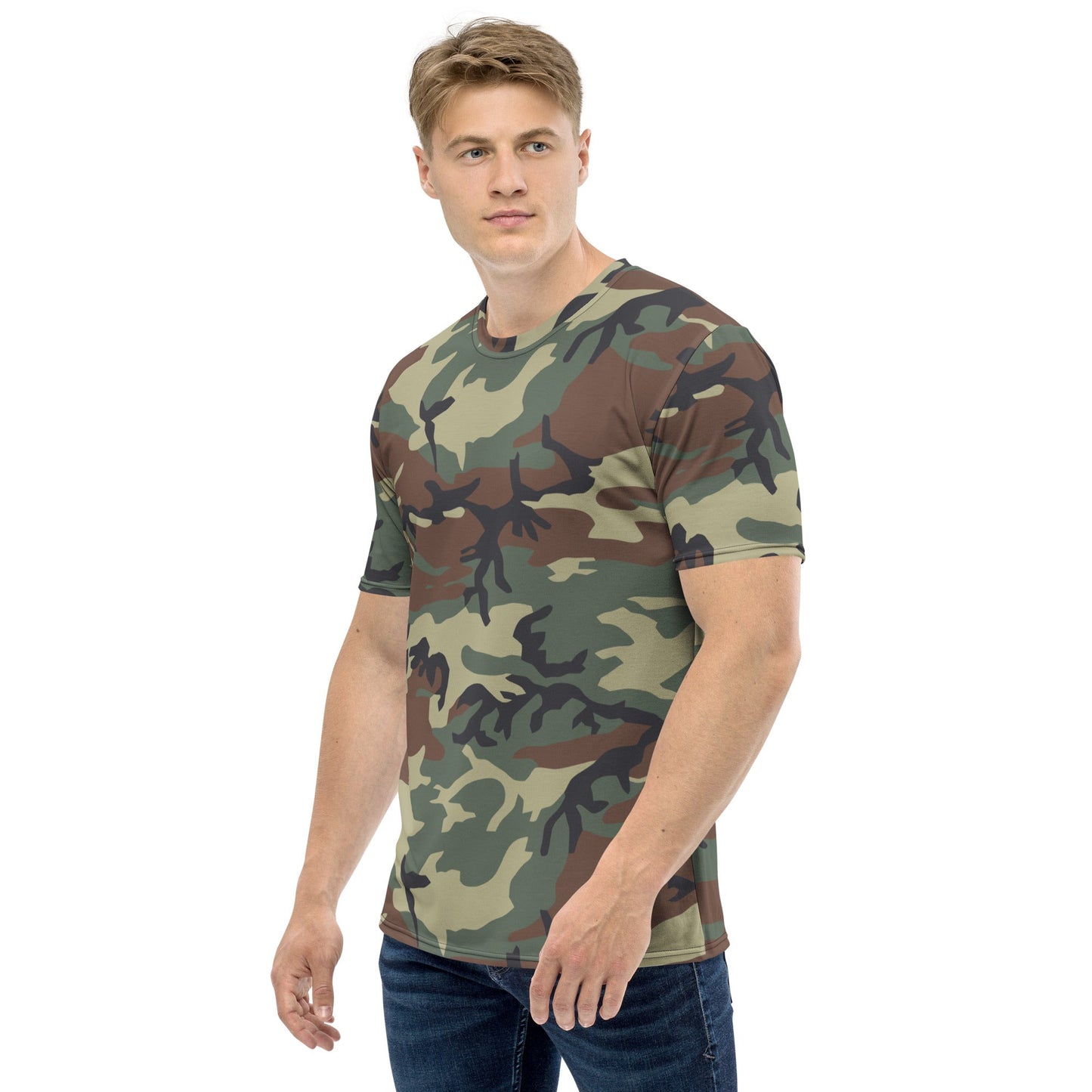 Italian Mimetico Roma 90 Woodland CAMO Mens T-shirt - T-Shirts