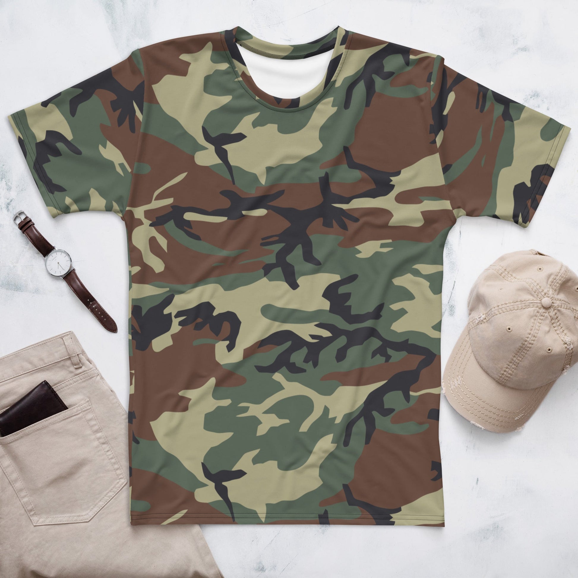 Italian Mimetico Roma 90 Woodland CAMO Mens T-shirt - XS - T-Shirts