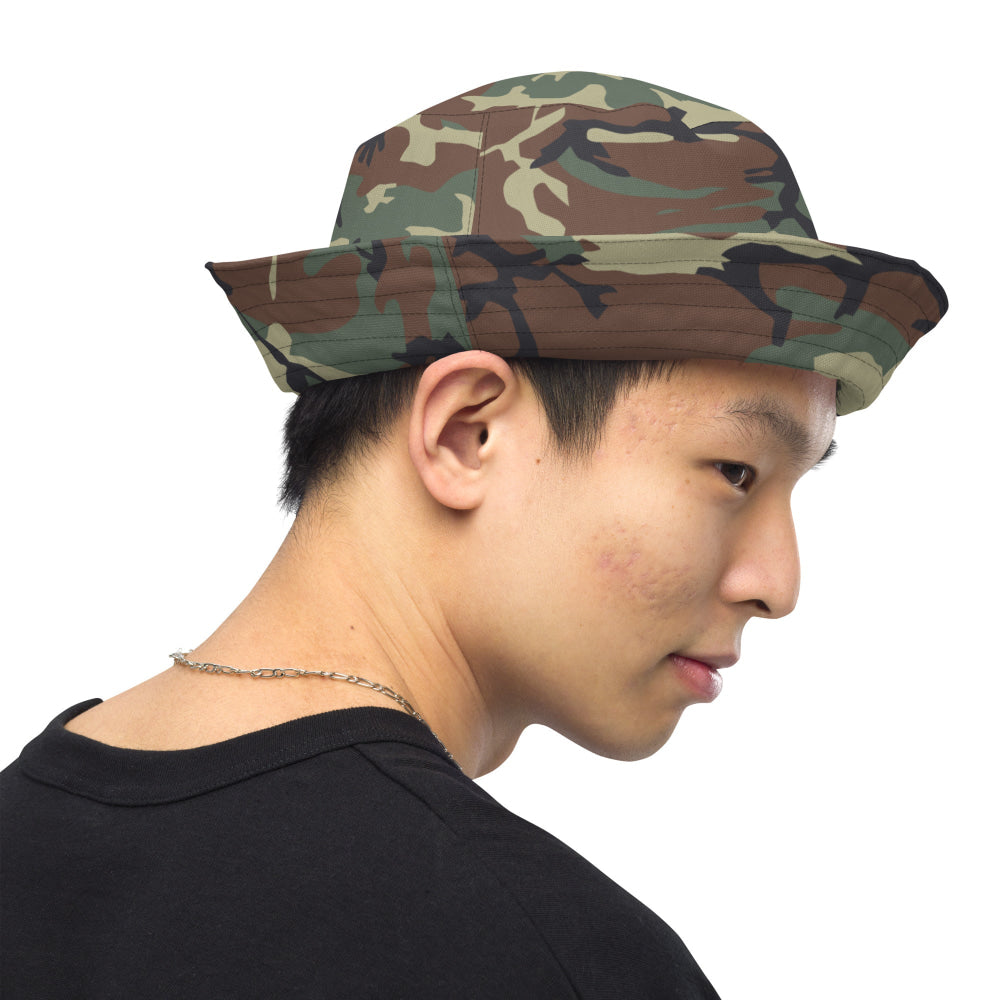 Italian Mimetico Roma 90 Woodland CAMO Reversible bucket hat - Bucket Hat