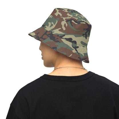 Italian Mimetico Roma 90 Woodland CAMO Reversible bucket hat - Bucket Hat