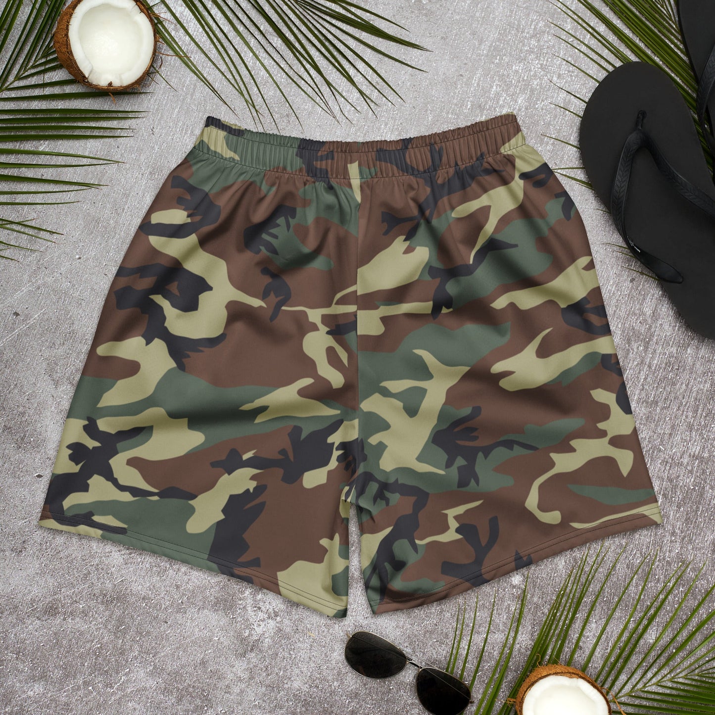 Italian Mimetico Roma 90 Woodland CAMO Unisex Athletic Long Shorts