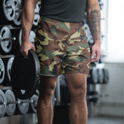 Mimetico Roma 90 Woodland CAMO Unisex Athletic Long Shorts - XS