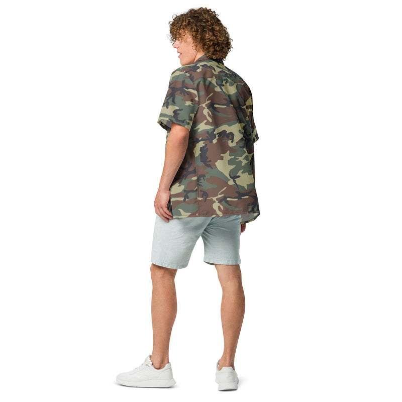 Mimetico Roma 90 Woodland CAMO Unisex Short-Sleeve Button Shirt - Button-Up