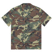 Mimetico Roma 90 Woodland CAMO Unisex Short-Sleeve Button Shirt - 2XS - Button-Up