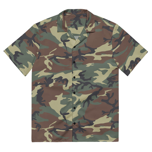Mimetico Roma 90 Woodland CAMO Unisex Short-Sleeve Button Shirt - 2XS - Button-Up