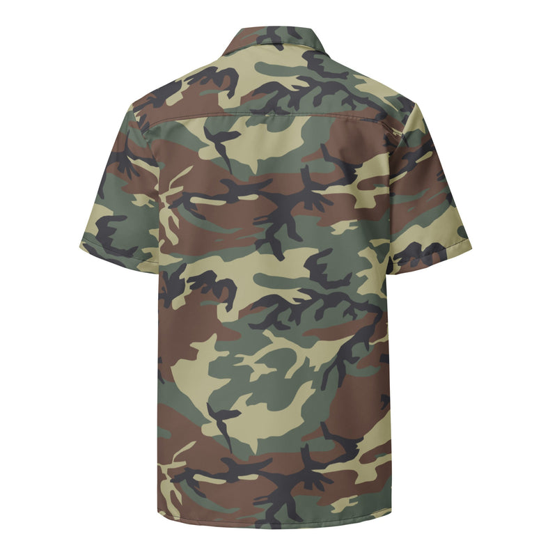 Mimetico Roma 90 Woodland CAMO Unisex Short-Sleeve Button Shirt - Button-Up