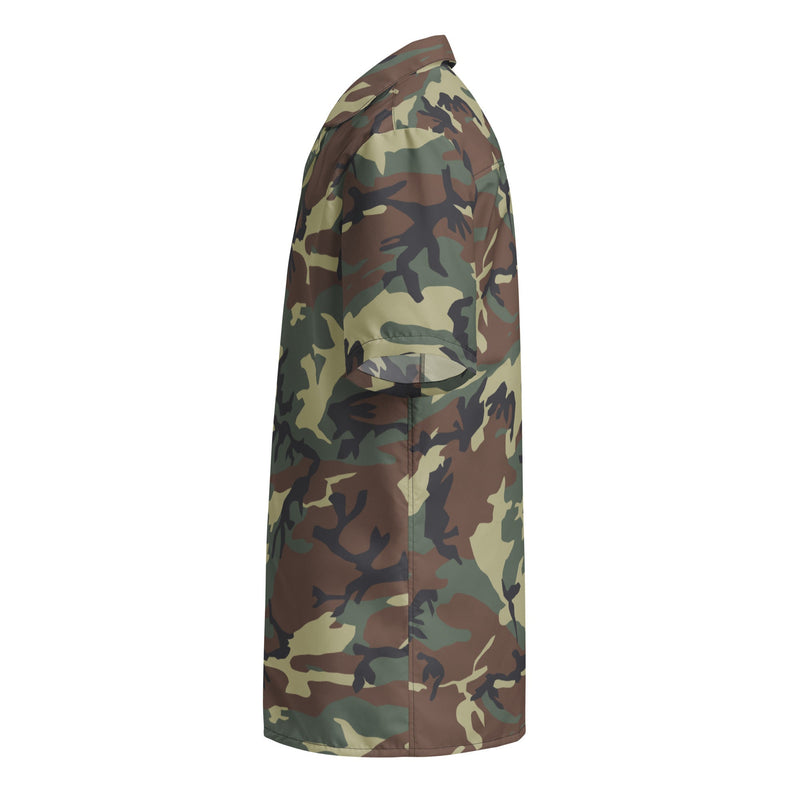 Mimetico Roma 90 Woodland CAMO Unisex Short-Sleeve Button Shirt - Button-Up