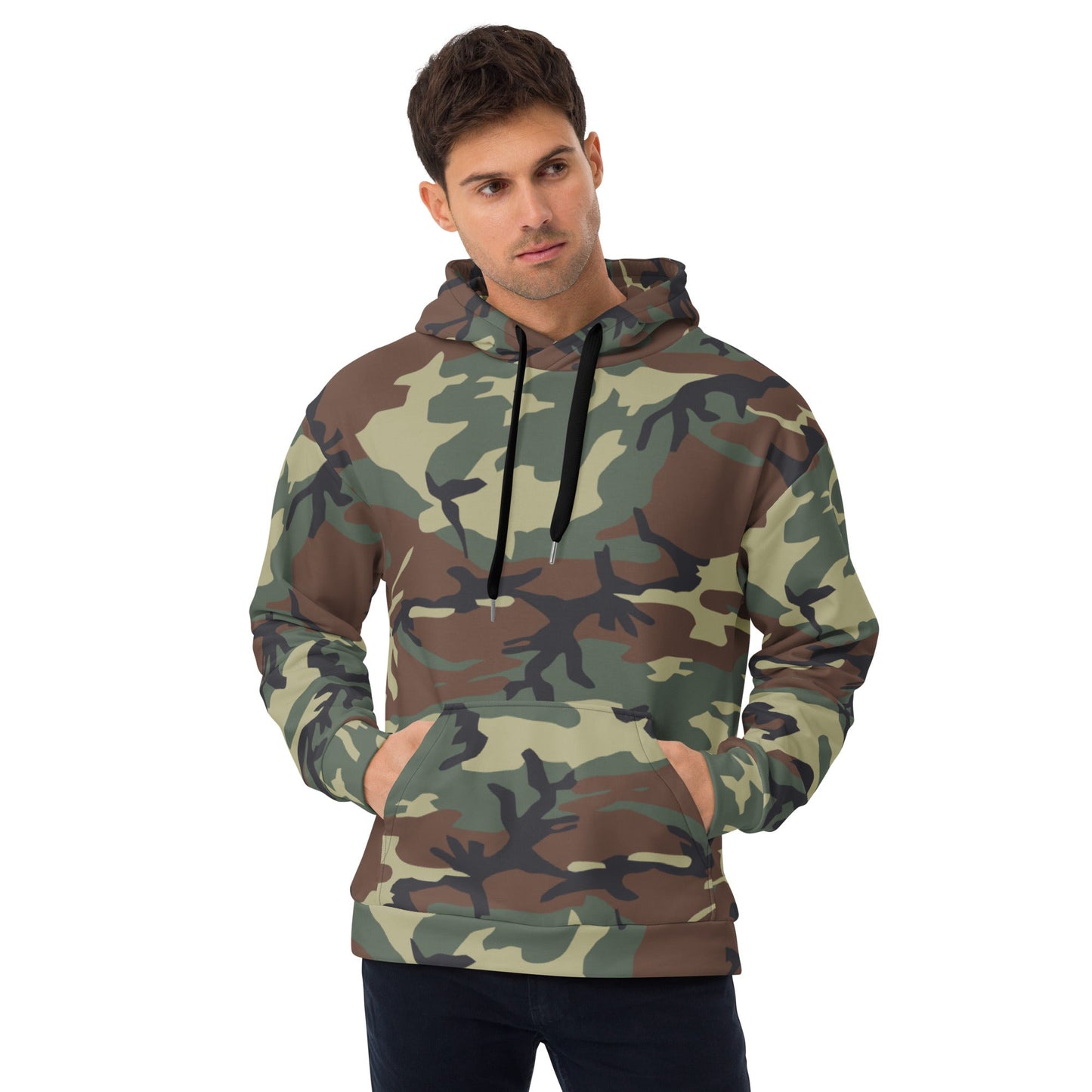 Italian Mimetico Roma 90 Woodland CAMO Unisex Hoodie - 2XS - Hoodies