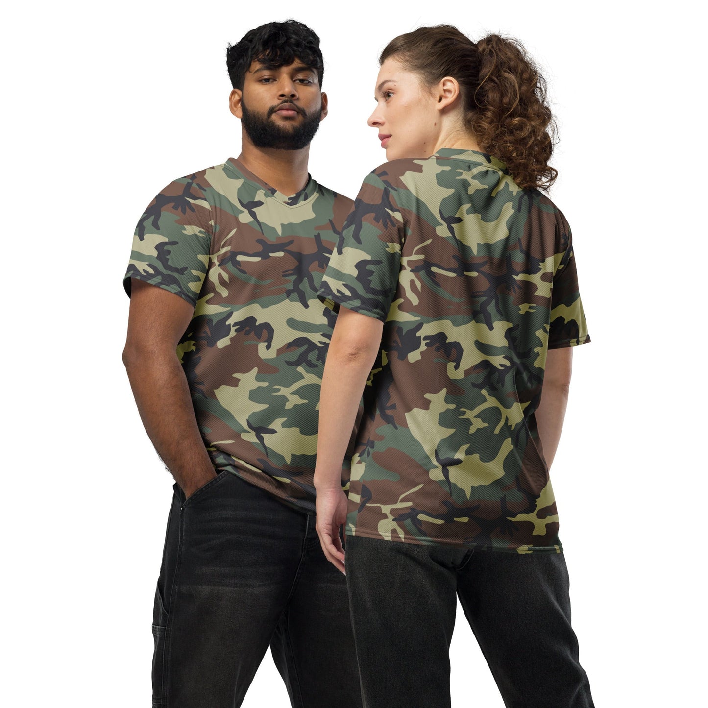 Italian Mimetico Roma 90 Woodland CAMO unisex sports jersey 2XS Sports Jerseys