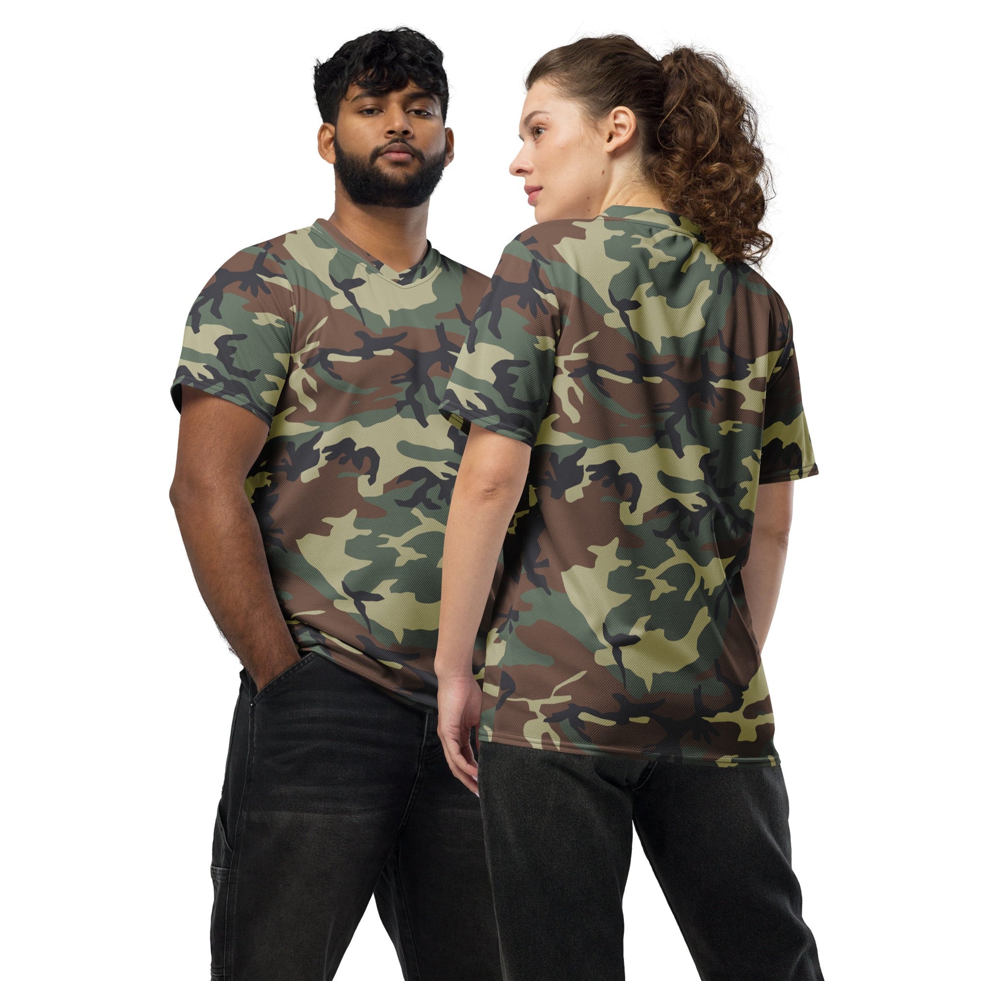 Italian Mimetico Roma 90 Woodland CAMO unisex sports jersey 2XS Sports Jerseys