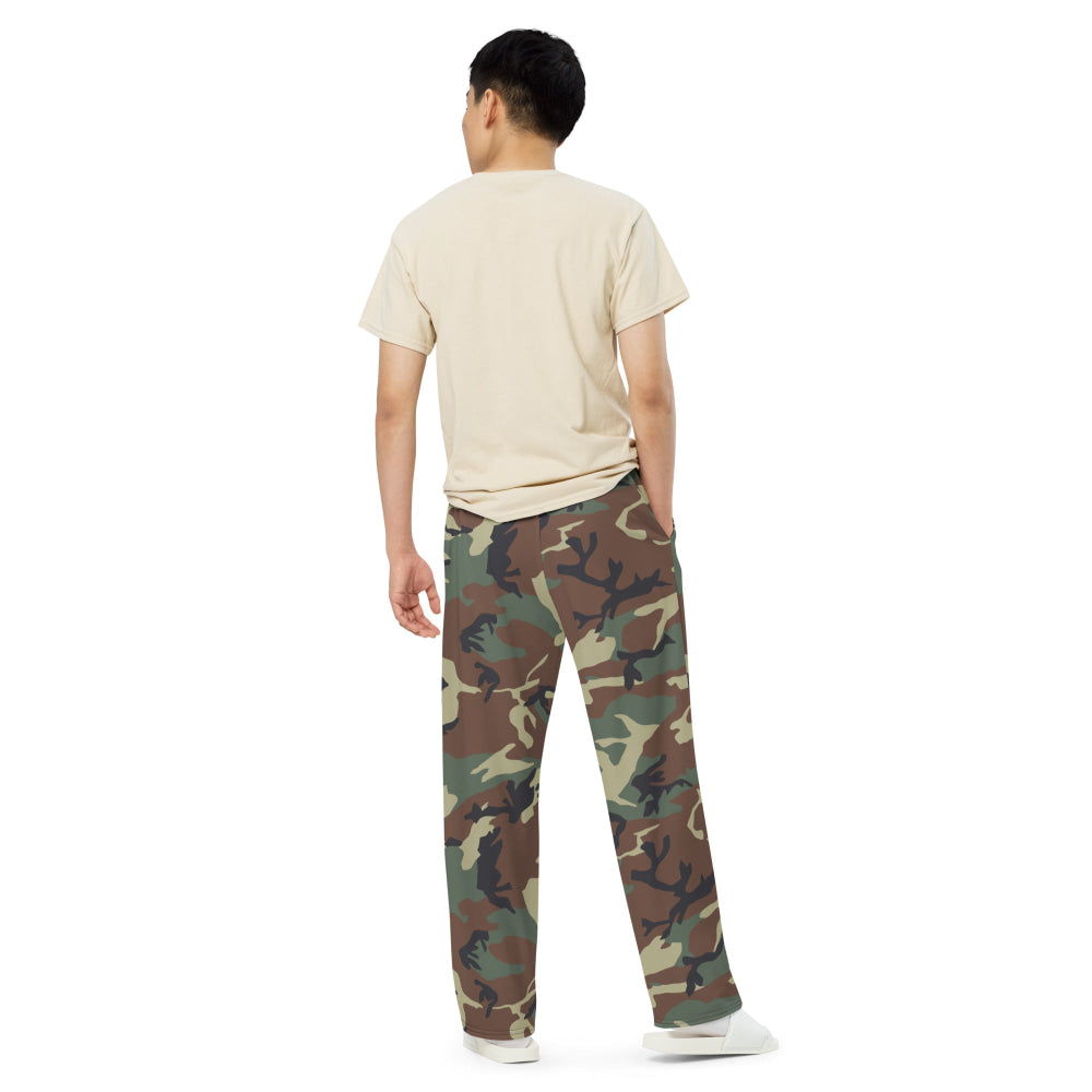 Italian Mimetico Roma 90 Woodland CAMO unisex wide-leg pants - Unisex Wide-Leg Pants