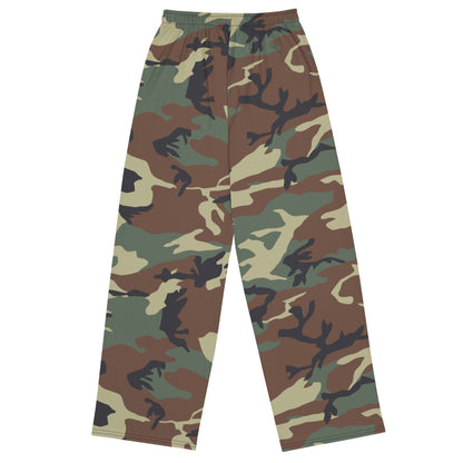 Italian Mimetico Roma 90 Woodland CAMO unisex wide-leg pants - Unisex Wide-Leg Pants