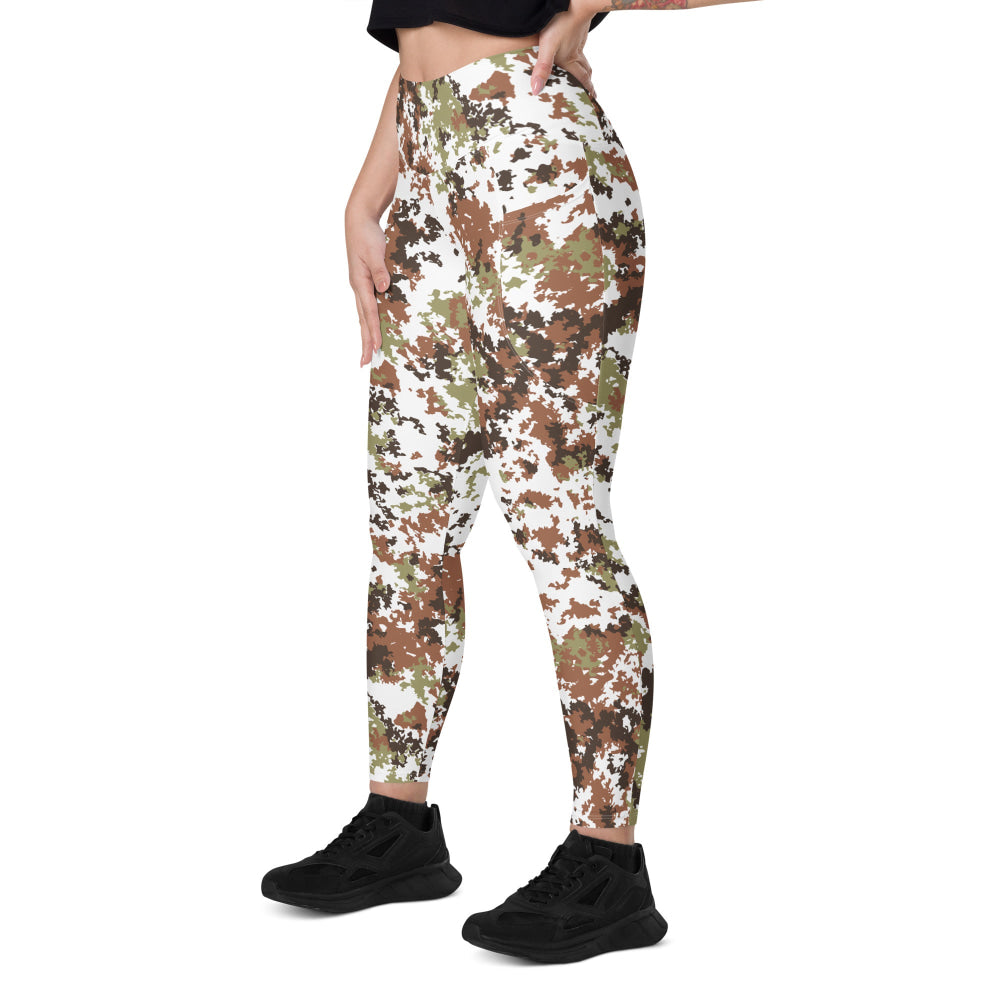 Italian Mimetico Vegetata Alpine CAMO Leggings with pockets - Womens With Pockets