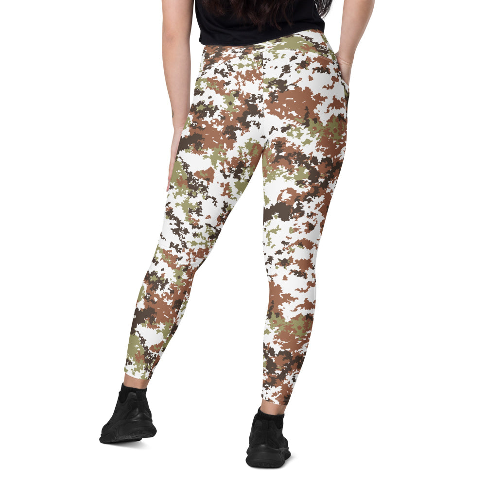 Italian Mimetico Vegetata Alpine CAMO Leggings with pockets - Womens With Pockets